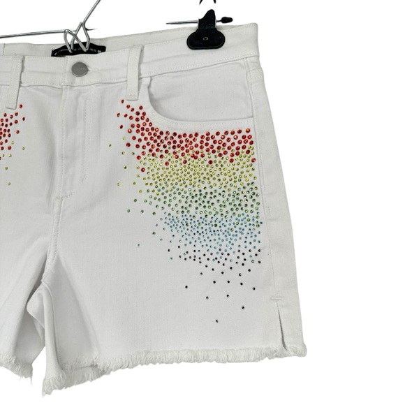 Stephanie Gottlieb x Joe’s Jeans The Ozzie 4”
Short White Rainbow Crystals sz 27 - Picture 6 of 15